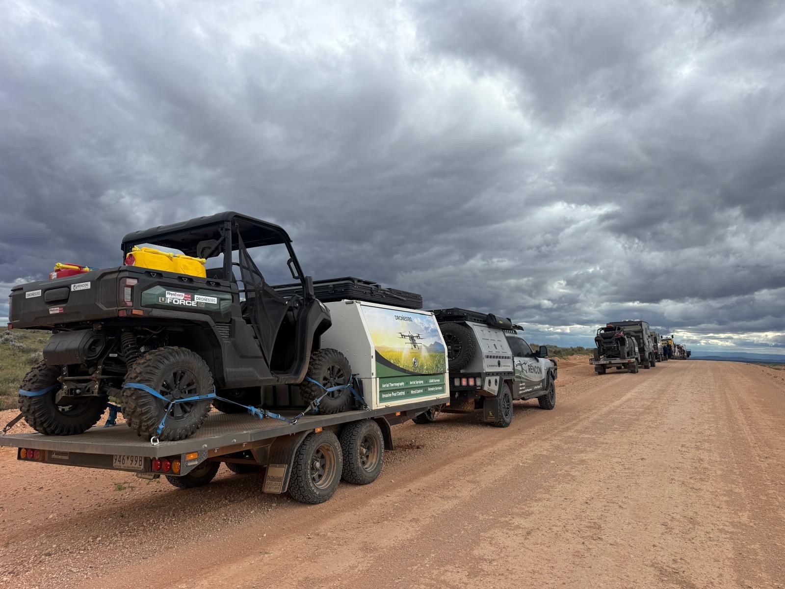 Rencon Air & Land convoy on a remote road
