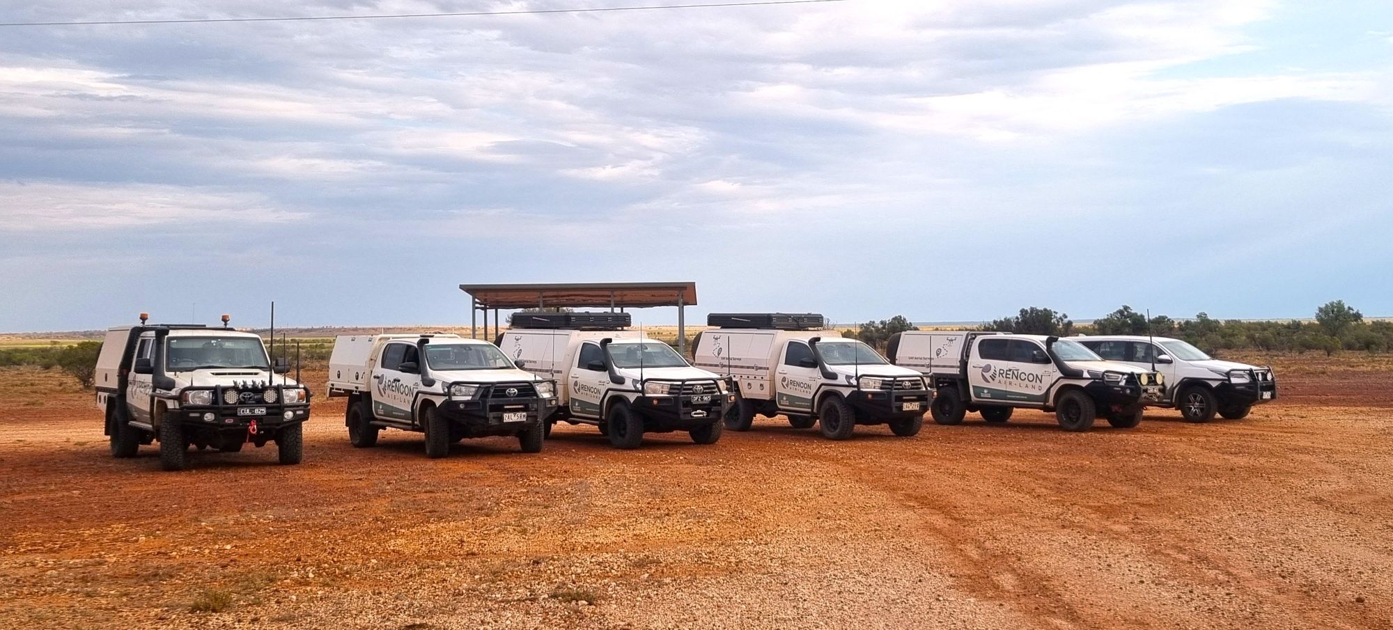 Rencon Air & Land vehicle fleet on a Queensland project